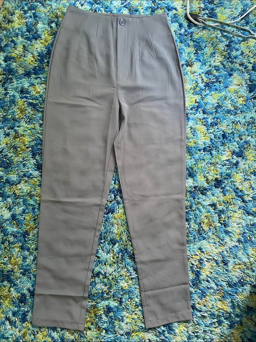 SHEIN grey tapered dress slacks, Tall S, EUC